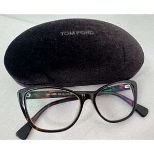 TOM FORD TF5178 002 Brown Tortoise Eyeglass Frames 50 21-145 with Case